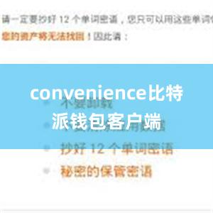 convenience比特派钱包客户端